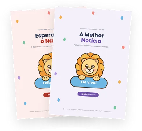 Capas dos devocionais de Natal e Páscoa